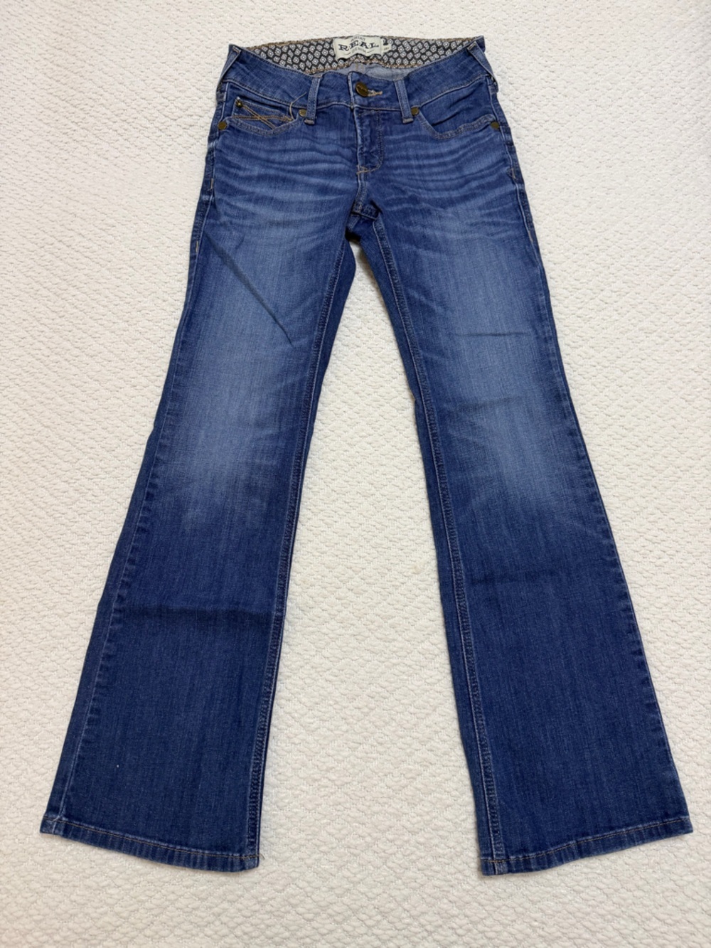 Ariat REAL Leila Perfect Rise Blue Bootcut Denim Jeans Irvine Women’s Size 28 S - Picture 3 of 11